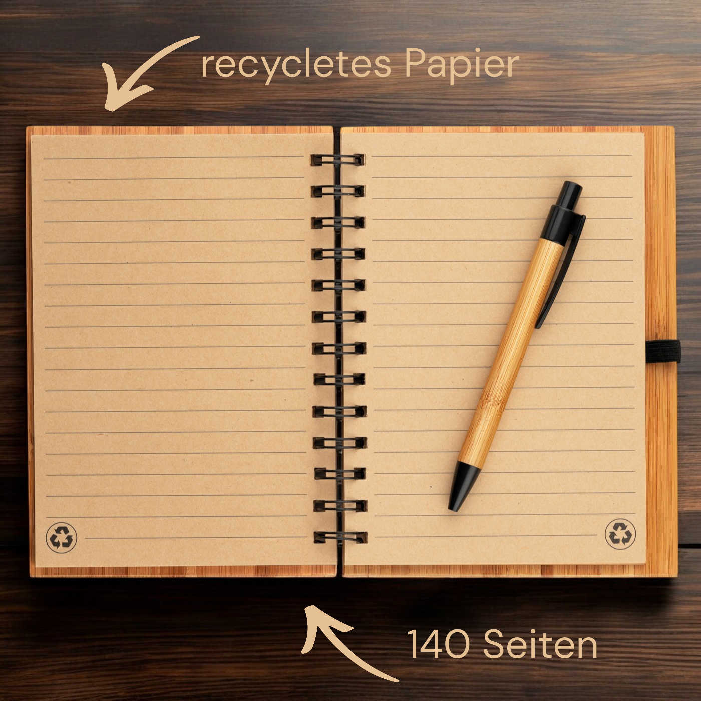 Notizblock und Kuli "To-Do Organizer Ranke" mit Gravur