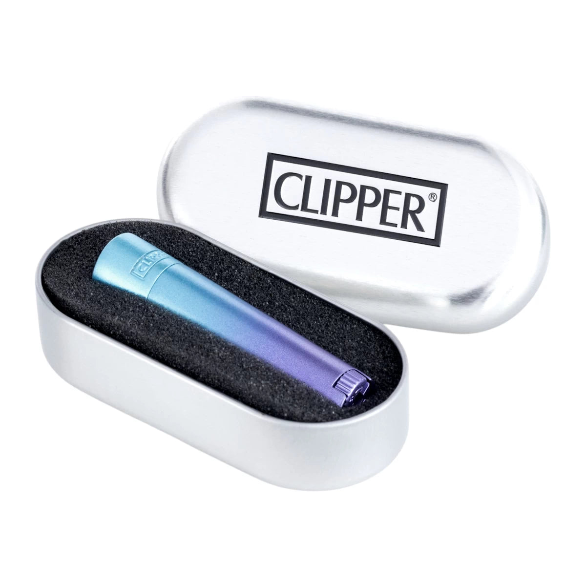 Clipper Metal Feuerzeug | BLUE GRADIENT | Individuelle Gravur