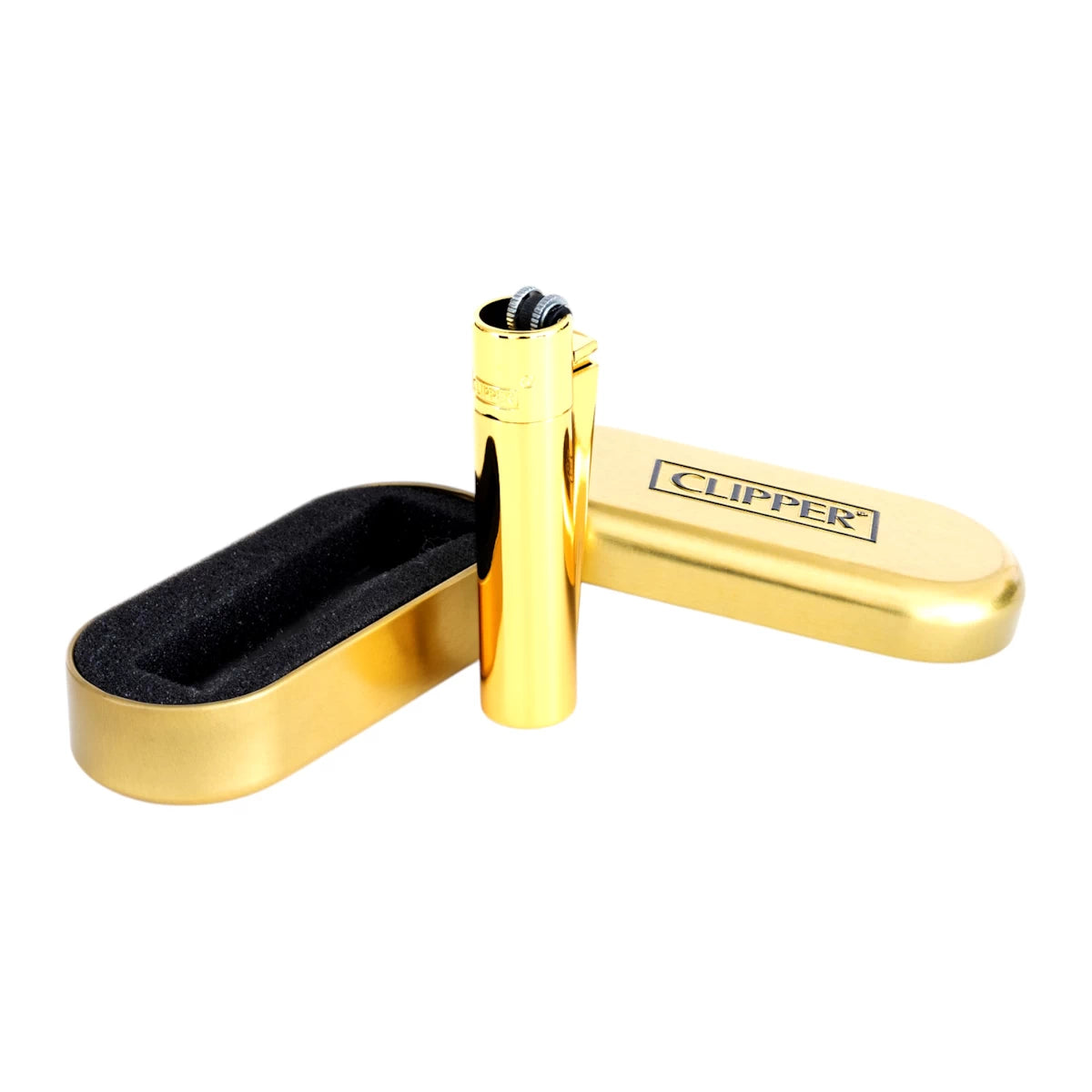 Clipper Metal Feuerzeug | GOLD POLIERT | Individuelle Gravur