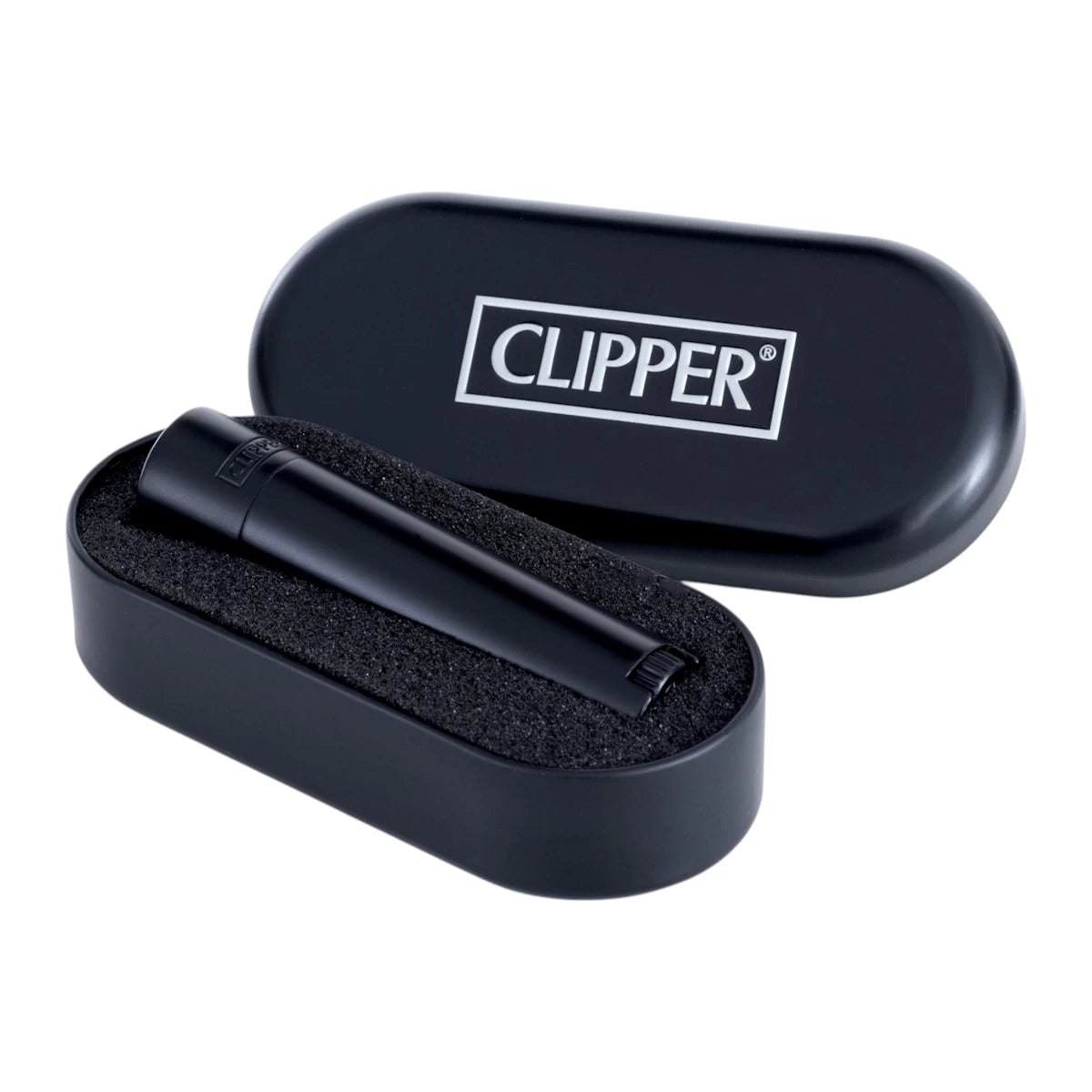 Clipper Metal Feuerzeug | SCHWARZ MATT | Individuelle Gravur