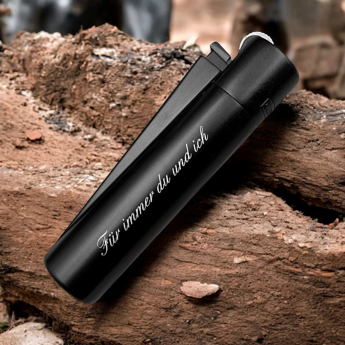 Clipper Metal Feuerzeug | SCHWARZ MATT | Individuelle Gravur