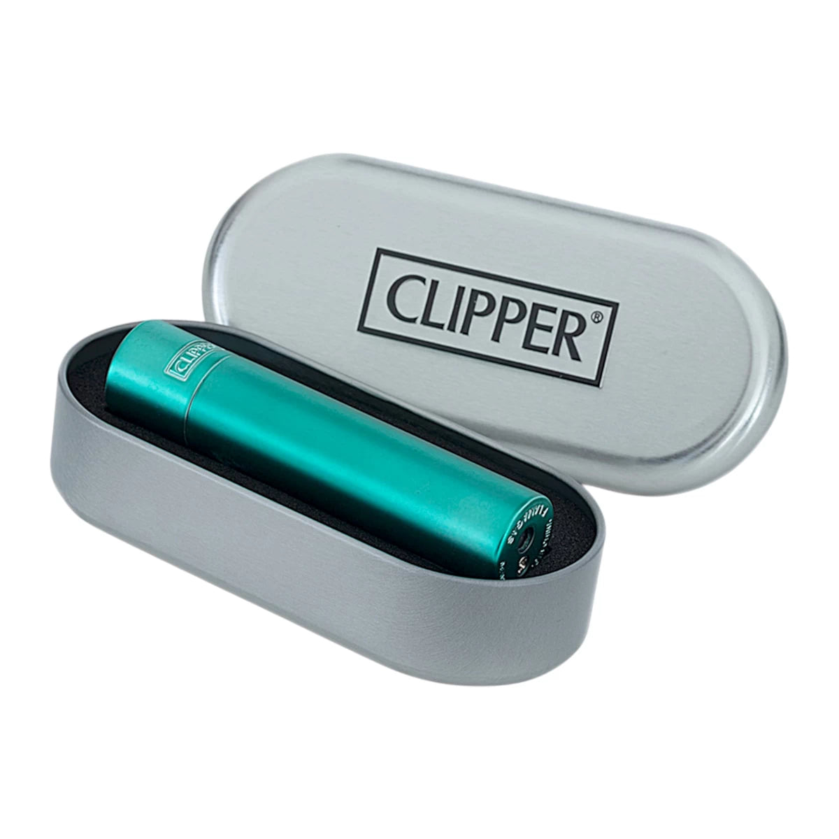 Clipper Metal Feuerzeug | TÜRKIS MATT | Individuelle Gravur
