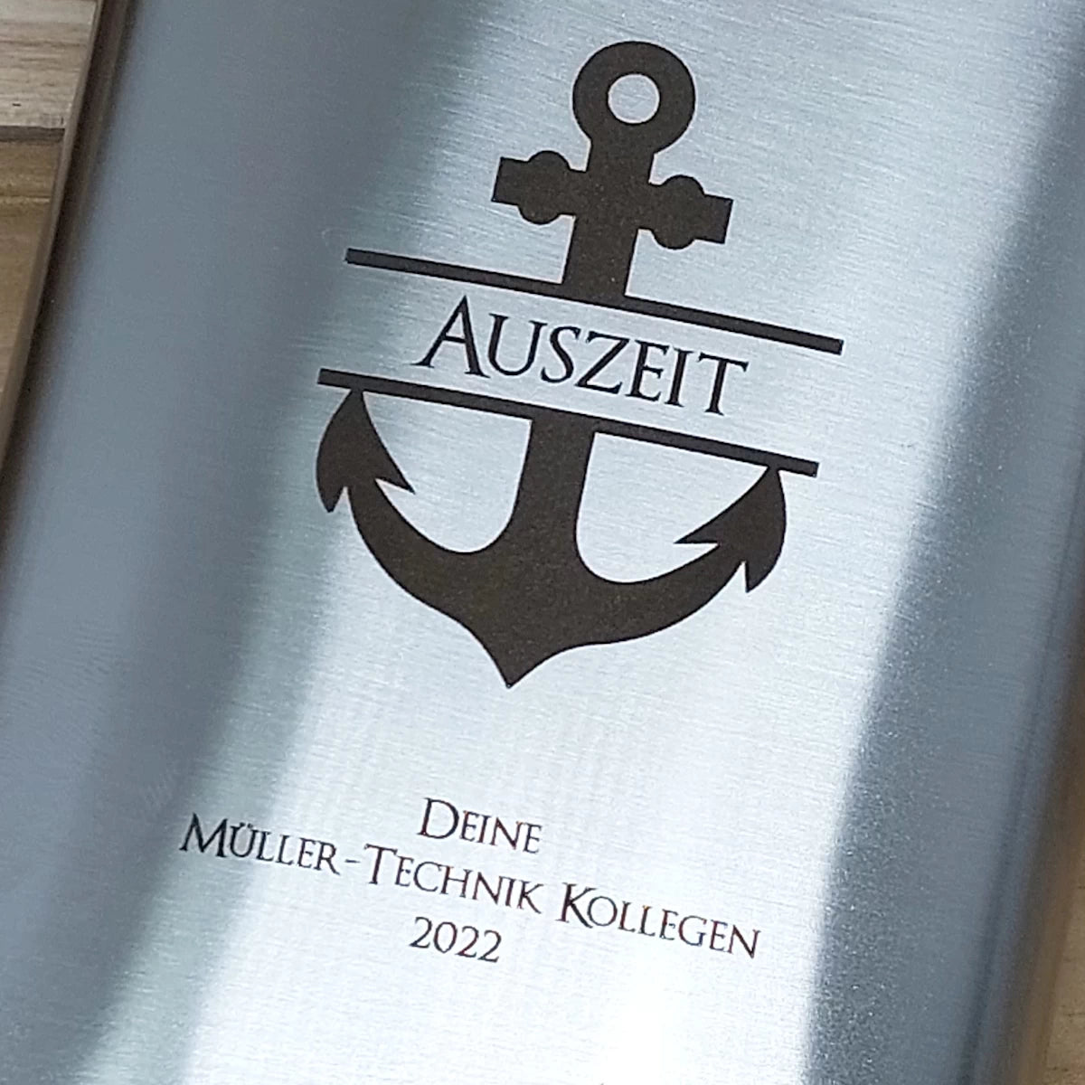 Personalisierter Flachmann mit Gravur | Edelstahl 4 Größen