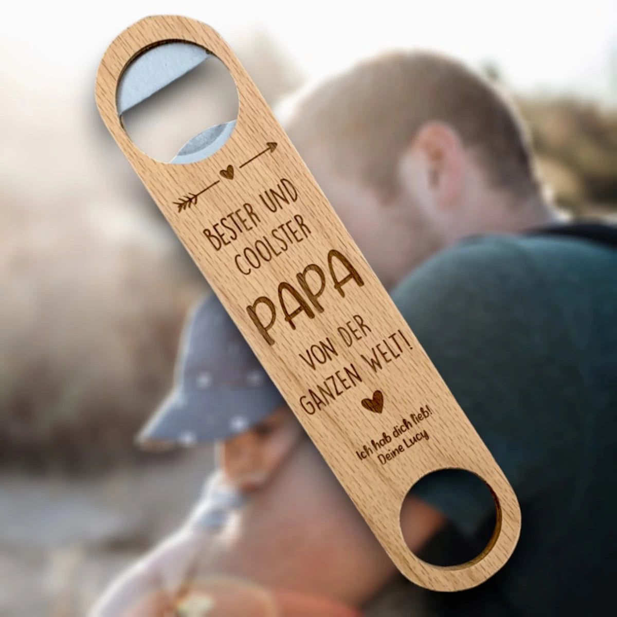 Flaschenöffner VATERTAG personalisiert - Bester und coolster Papa von der ganzen Welt