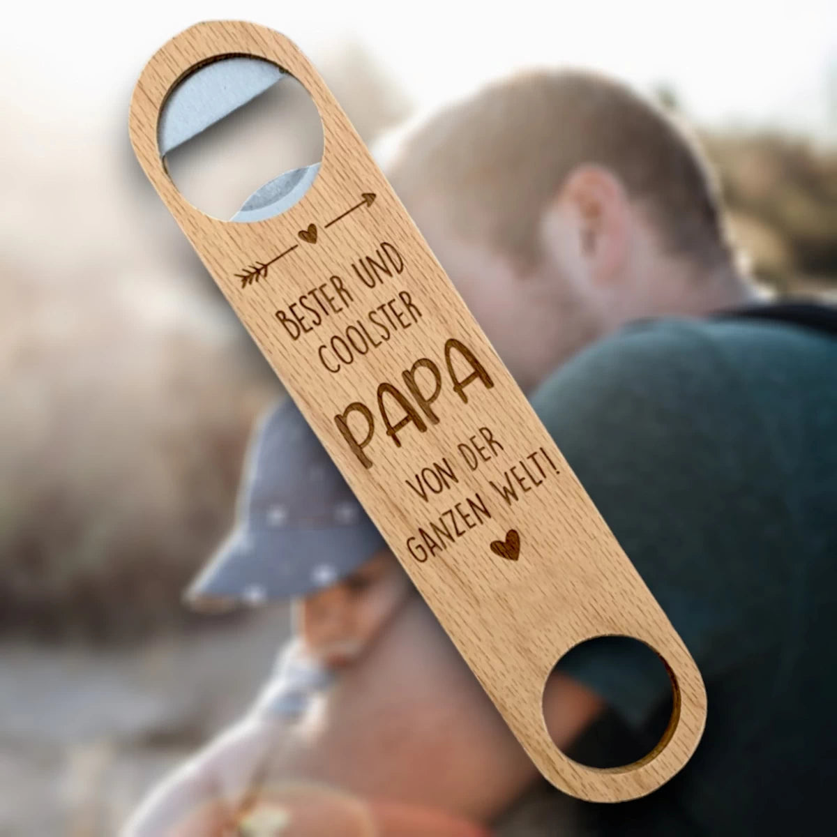 Flaschenöffner VATERTAG personalisiert - Bester und coolster Papa von der ganzen Welt