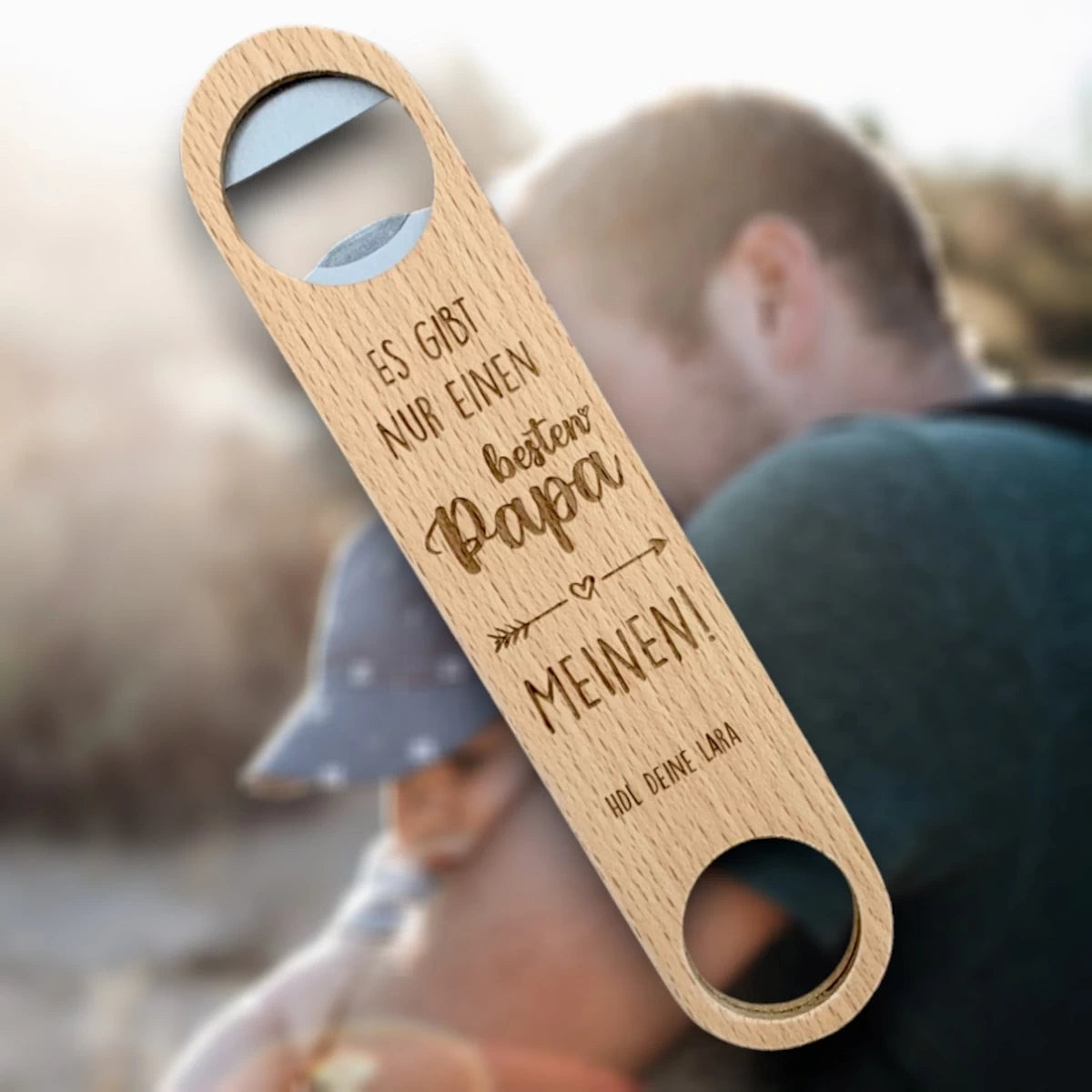 Flaschenöffner VATERTAG personalisiert - Es gibt nur einen besten Papa -> MEINEN