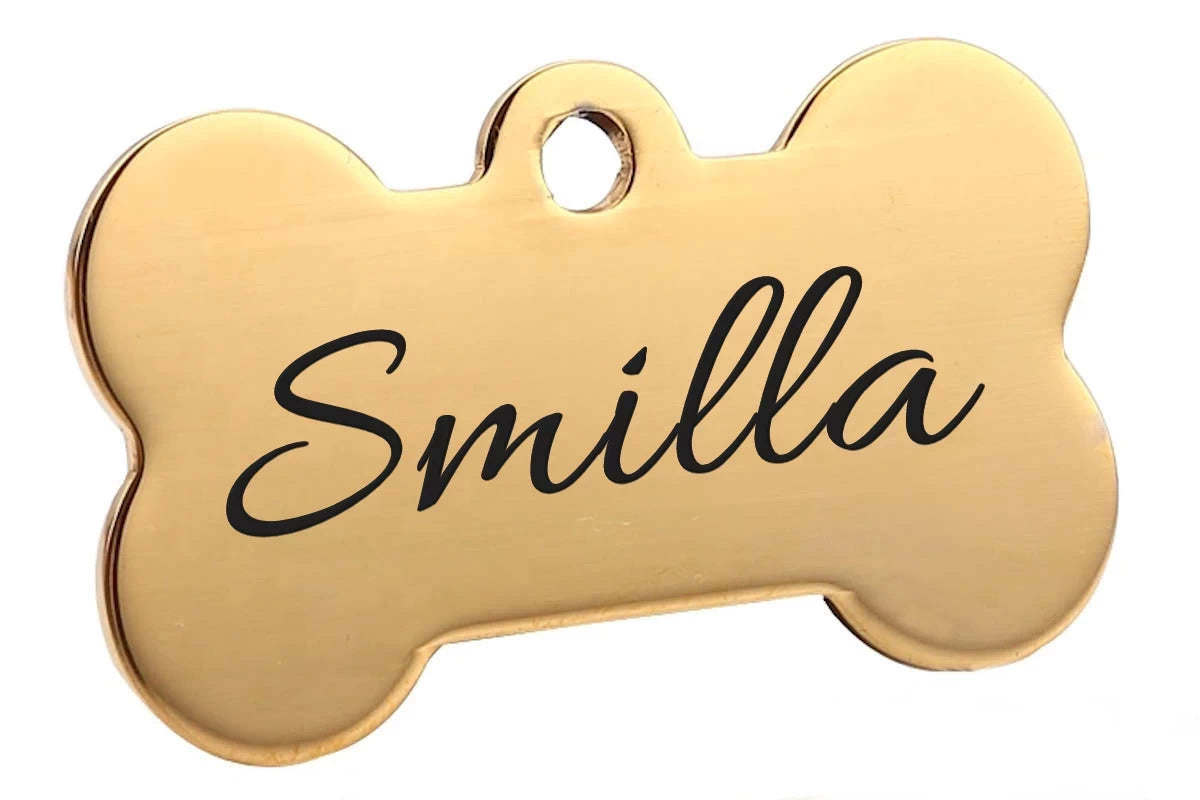 Hundemarke Knochen mit Gravur - Nr. 10 - LPO