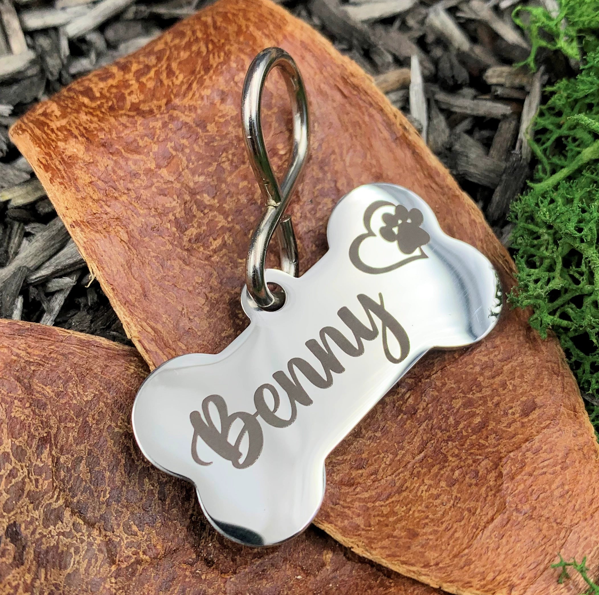 Hundemarke Knochen mit Gravur - Nr. 10 - LPO