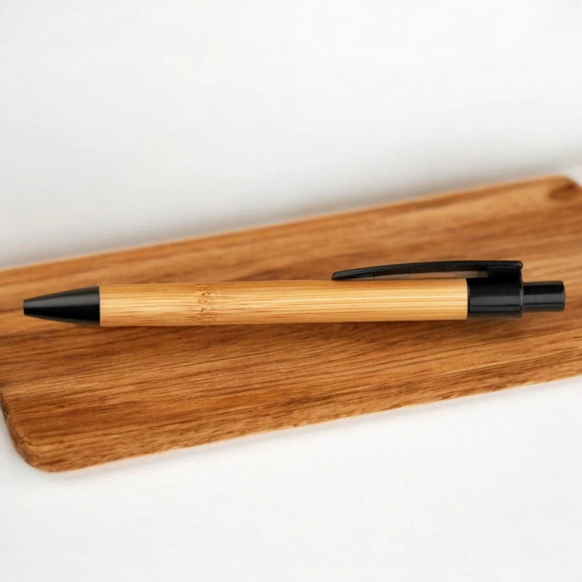 Personalisierter Notizblock Bambus und Kuli mit Namen oder Text