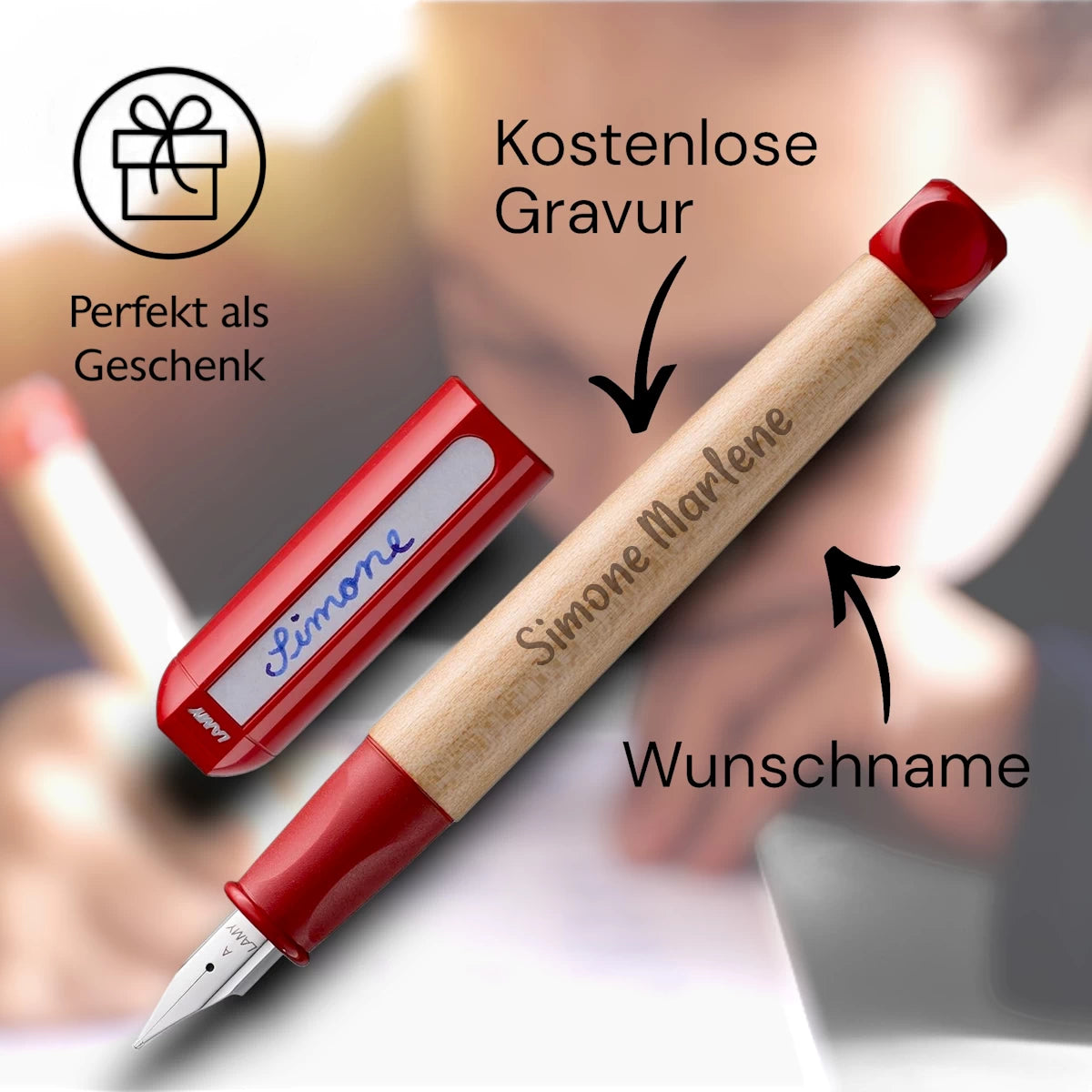 🖋️ Lamy ABC - Füller - ROT mit Namen