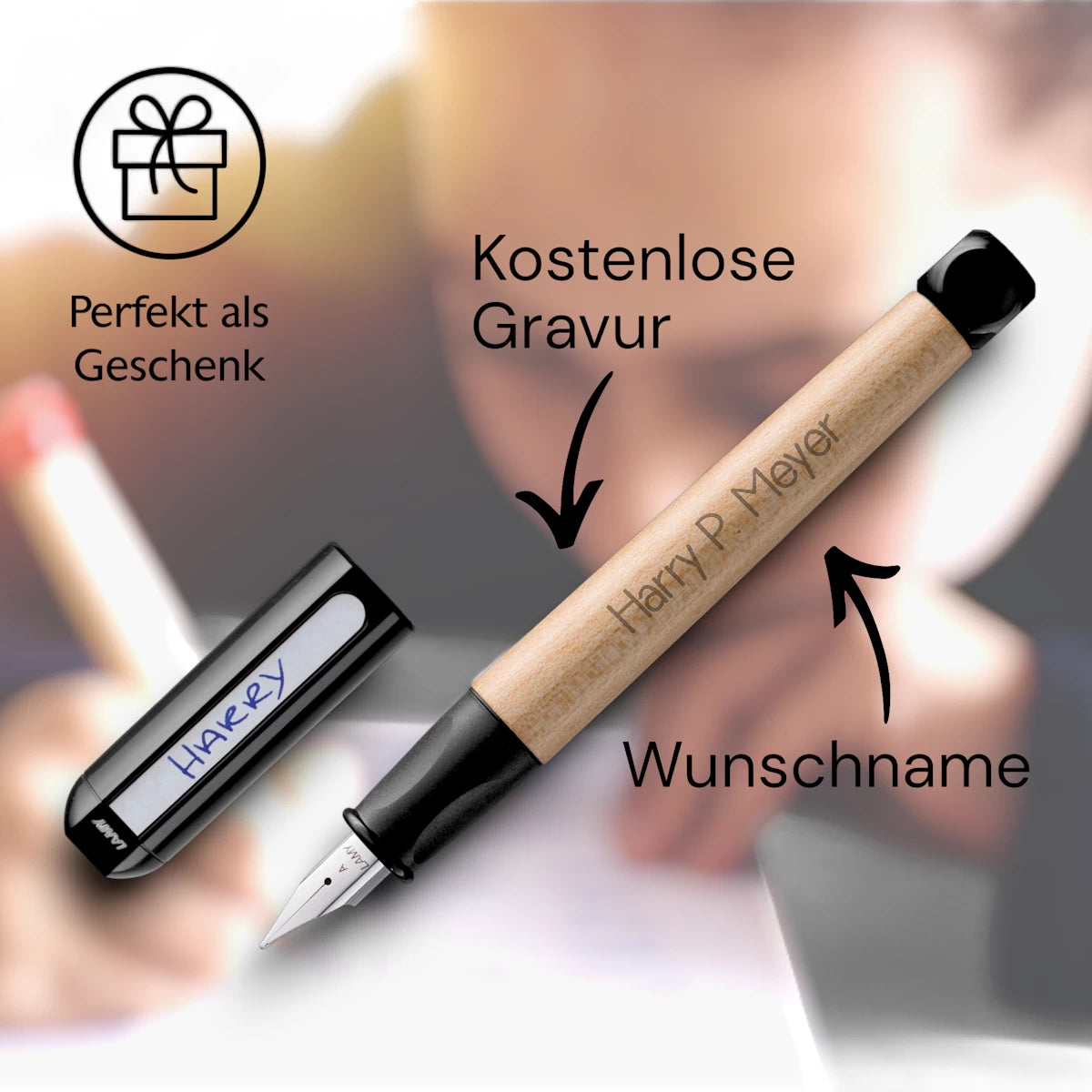 🖋️ Lamy ABC - Füller - SCHWARZ mit Namen