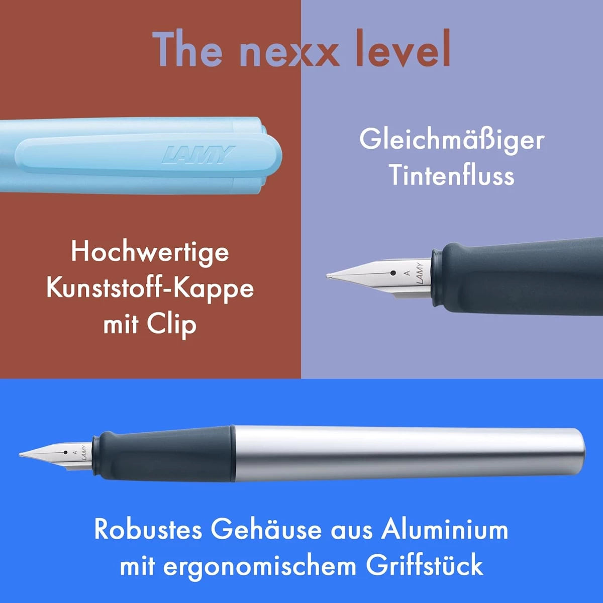 LAMY nexx Füllhalter azure – Schulfüller mit Gravur