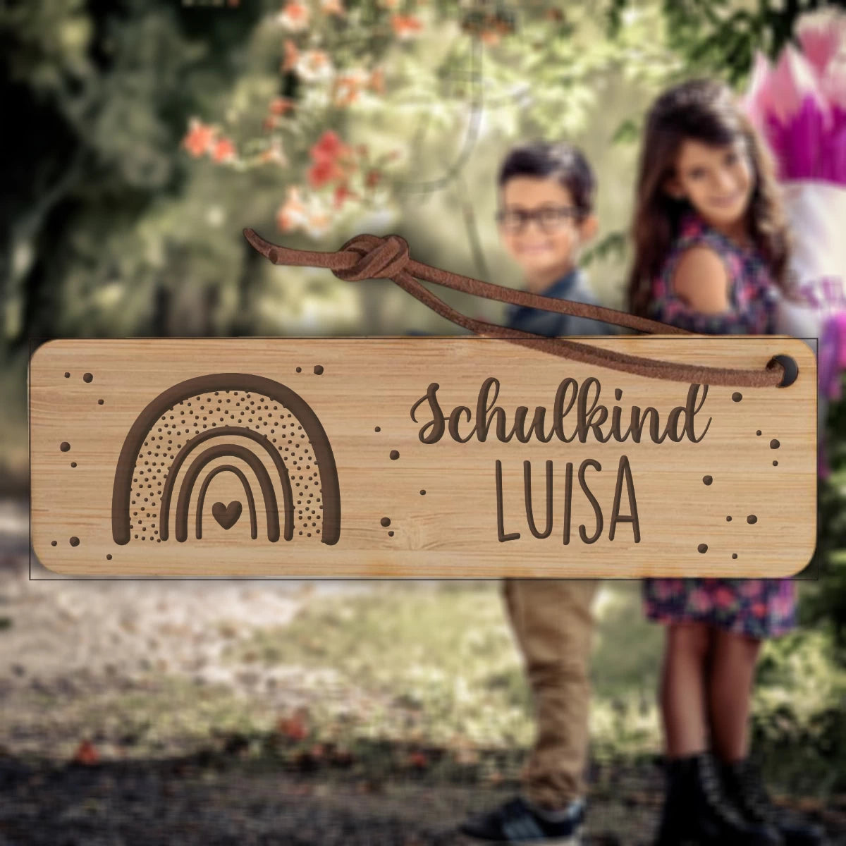 Regenbogen-Lesezeichen zur Einschulung – personalisiert mit Name 🌈💖