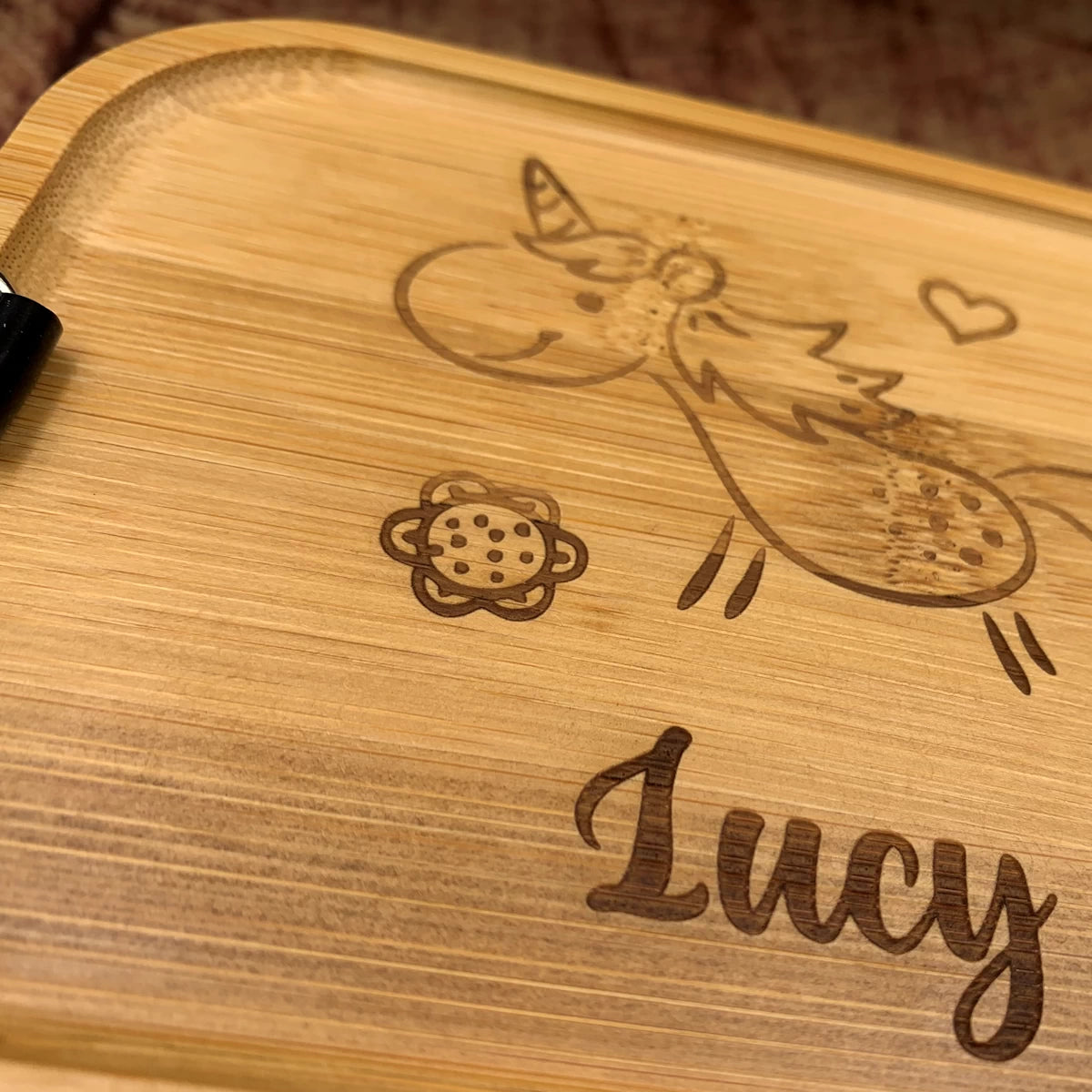 Lunchbox Bambus mit Wunschgravur für Kinder