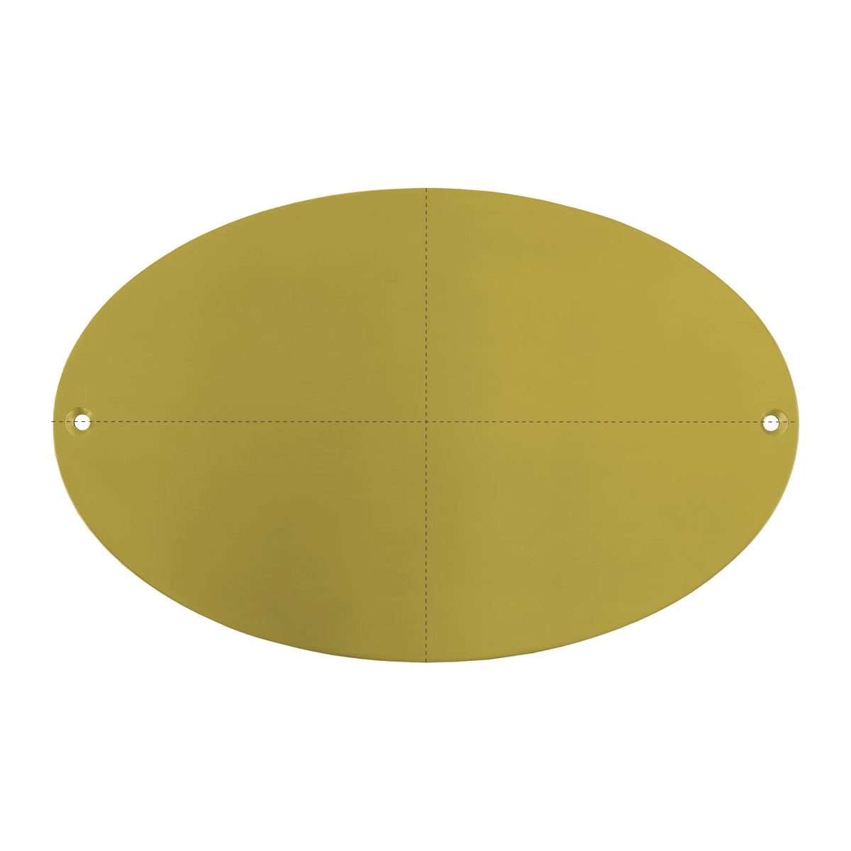 Grabschild Messing oval