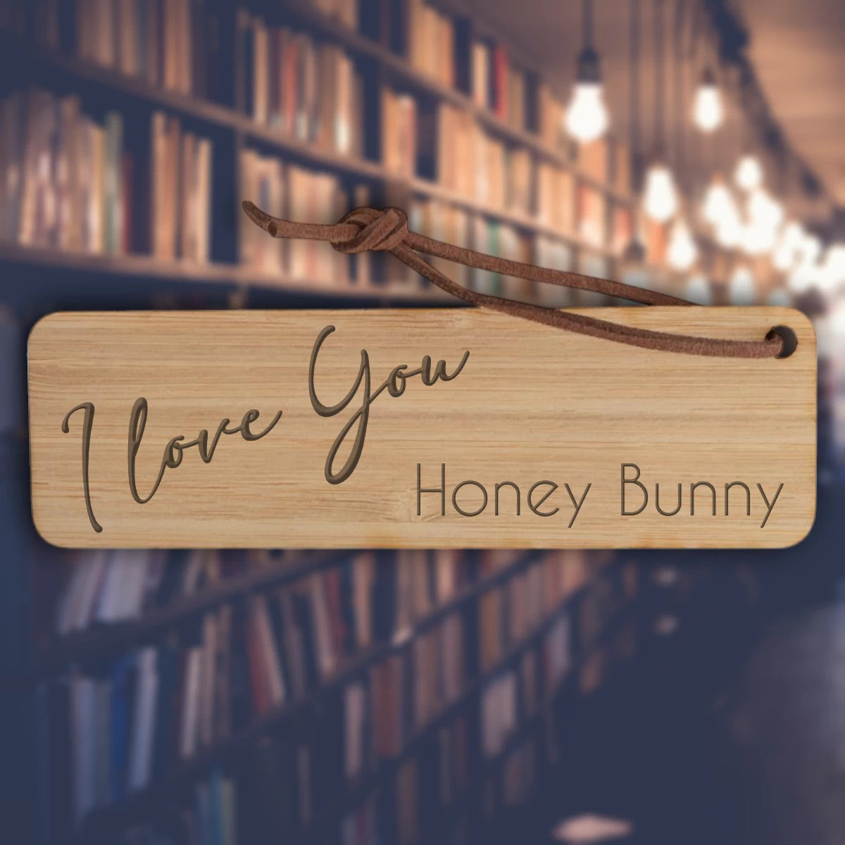 Personalisiertes Lesezeichen aus Bambus – Mit deinem Wunschtext 💖