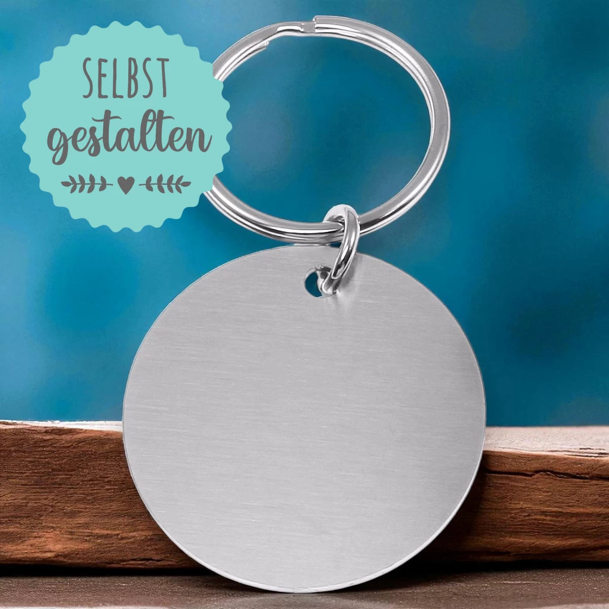 Personalisierter Schlüsselanhänger | dein Foto graviert | Rund