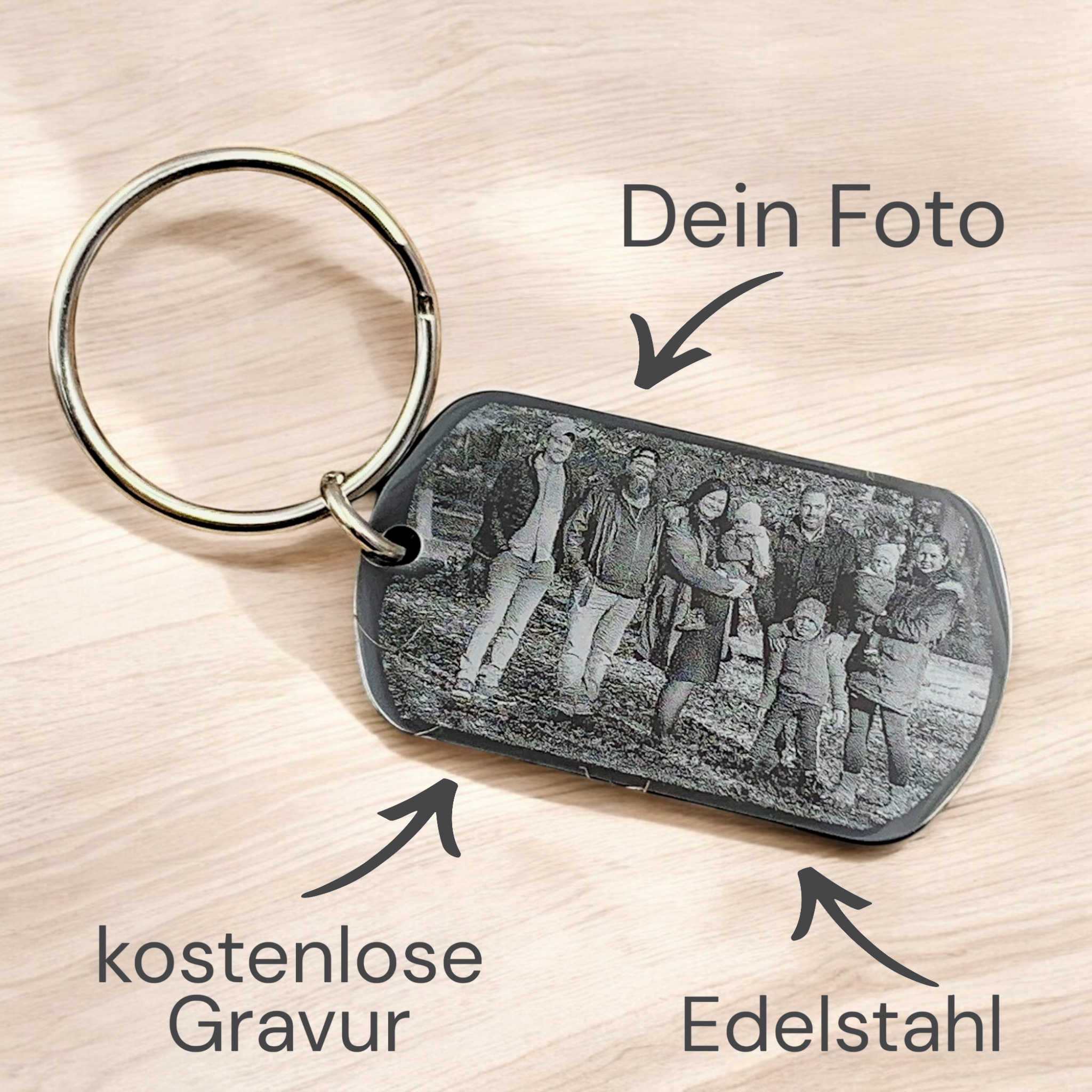 Schlüsselanhänger personalisiert mit Foto - DogTag