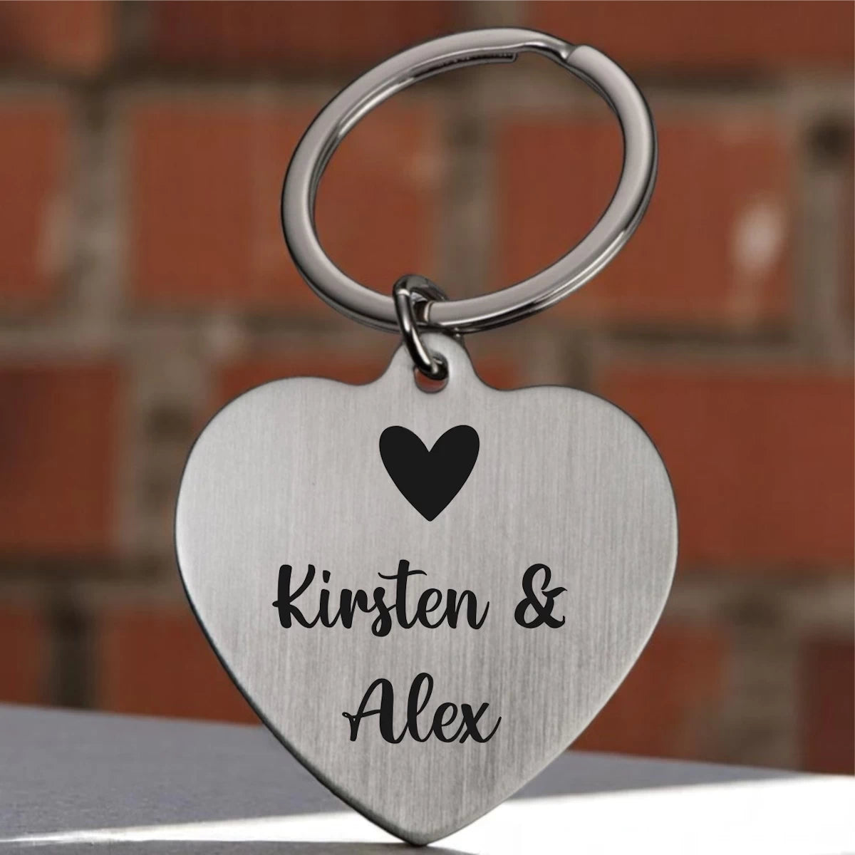 Schlüsselanhänger Herz personalisiert mit Namen