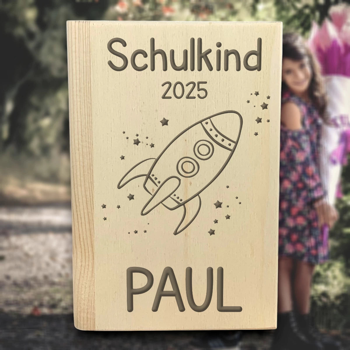 🚀 Personalisierte Spardose zur Einschulung – Rakete mit Name & Jahr 🌟