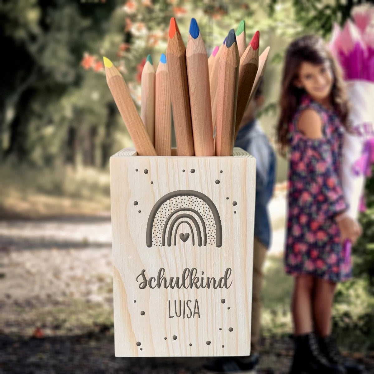 Personalisierte Stiftebox – Dein Name, Dein Start ins Schulabenteuer 🌈✨