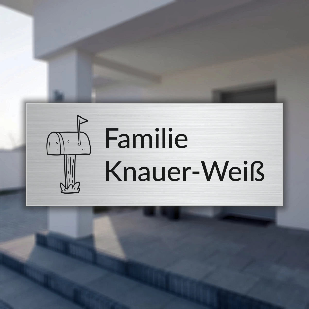 Türschild aus Edelstahl | 5x2 cm | mit Gravur
