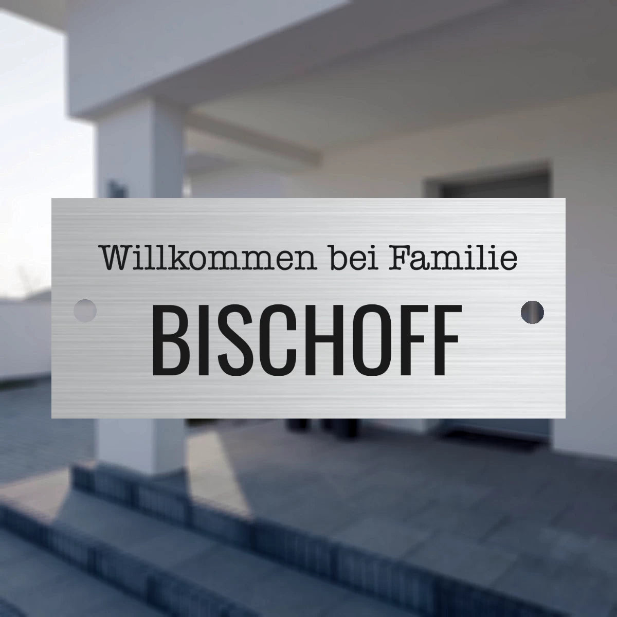Türschild aus Edelstahl | 7x3 cm | mit Gravur
