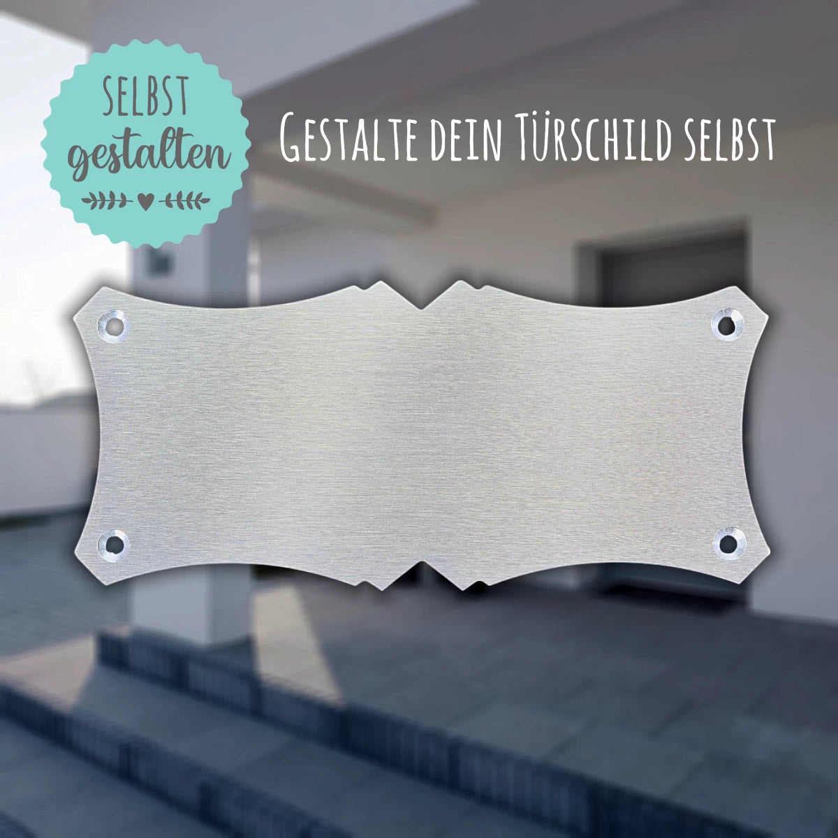 Türschild aus Edelstahl | Model 32 | mit Gravur