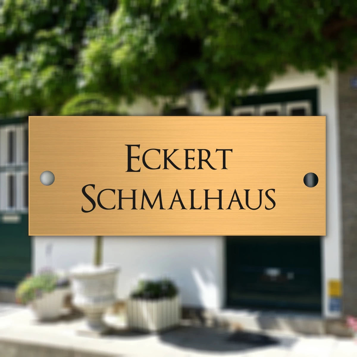 Türschild aus Messing | 5x2 cm | mit Gravur