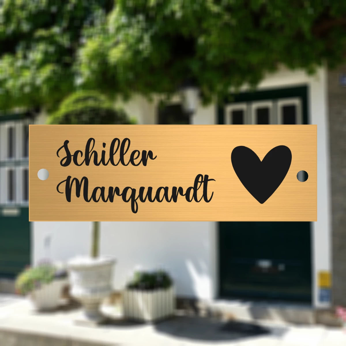 Türschild aus Messing | 6x2 cm | mit Gravur