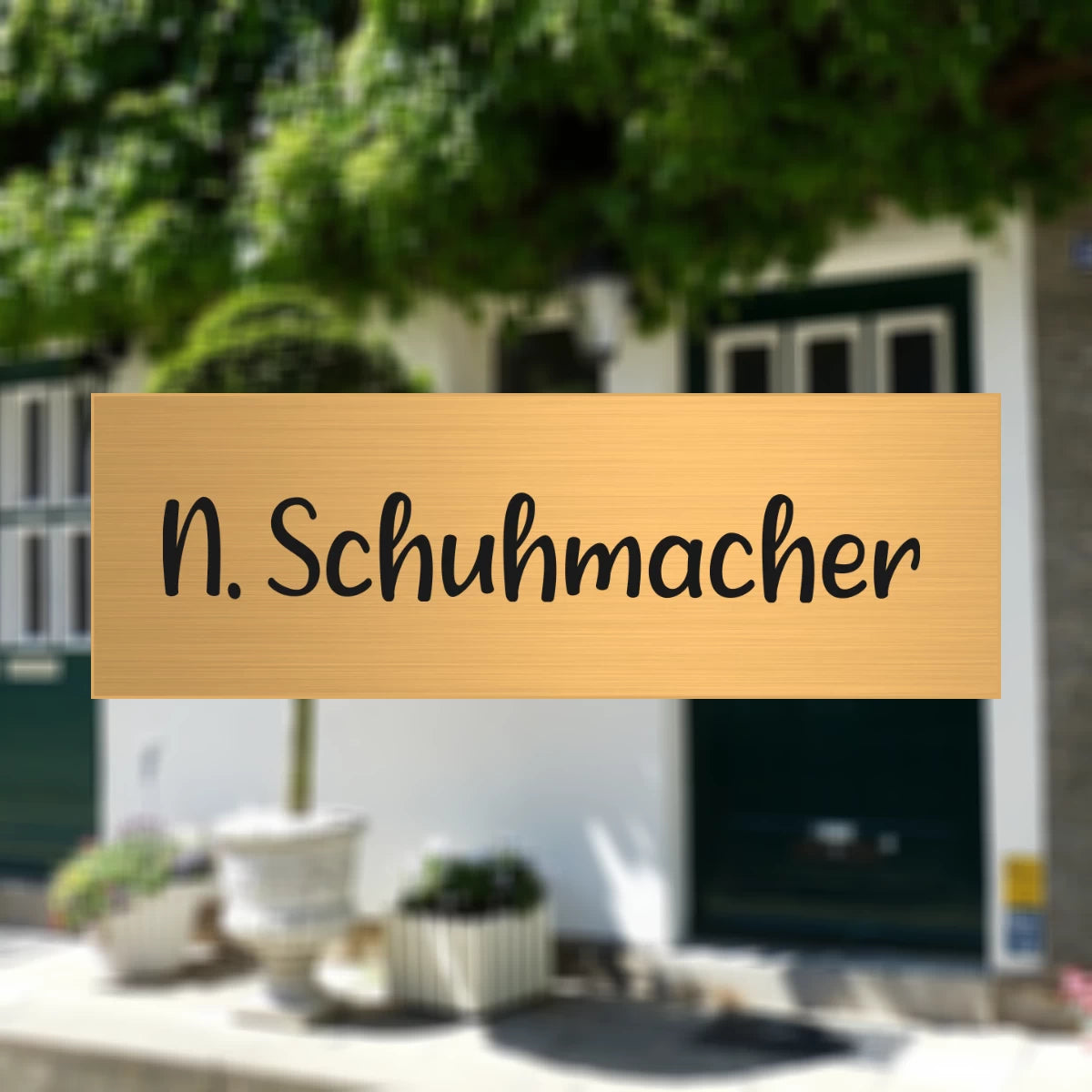 Türschild aus Messing | 6x2 cm | mit Gravur