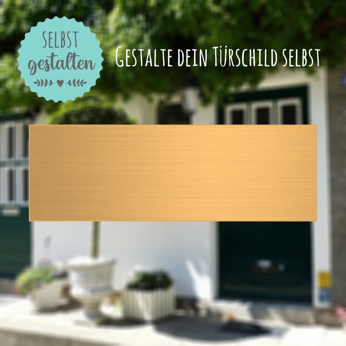 Türschild aus Messing | 6x2 cm | mit Gravur