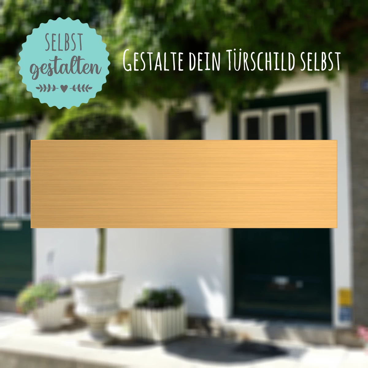 Türschild aus Messing | 7x2 cm | mit Gravur