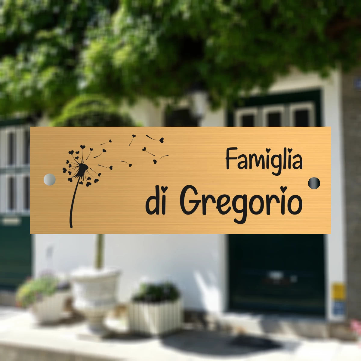 Türschild aus Messing | 7x2,5 cm | mit Gravur