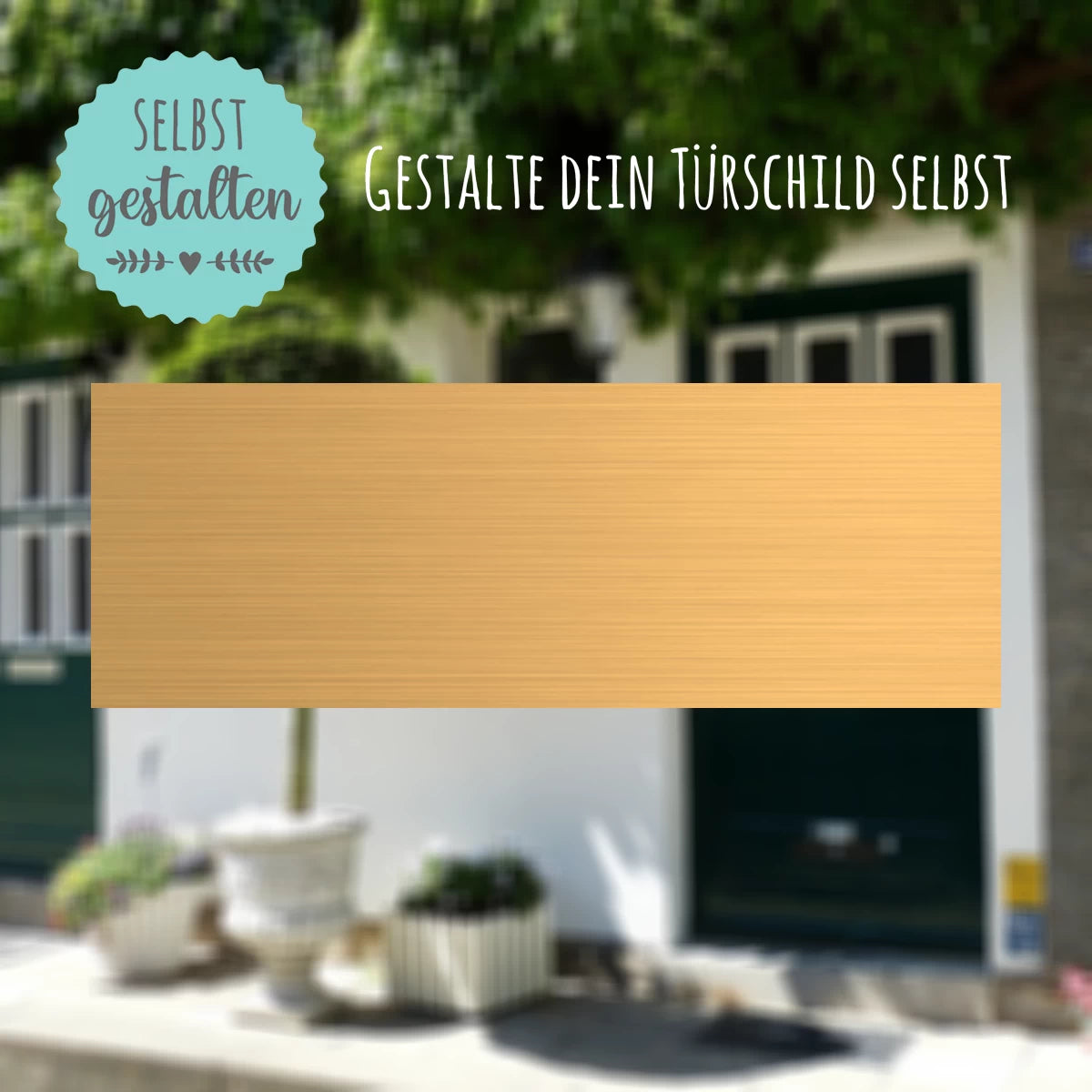 Türschild aus Messing | 7x2,5 cm | mit Gravur