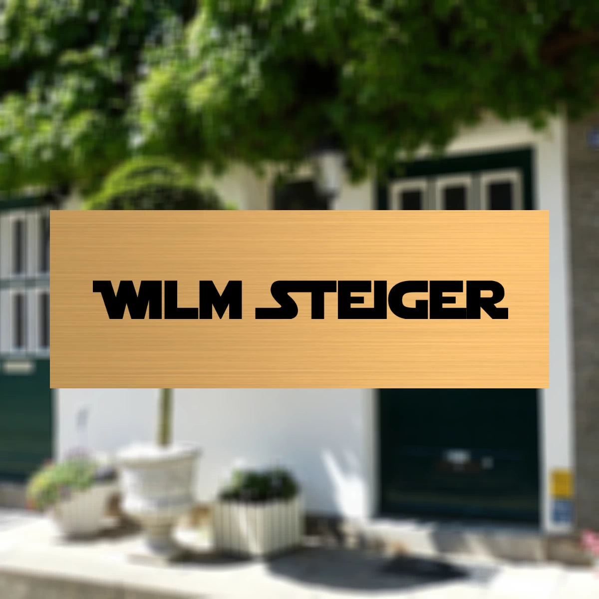 Türschild aus Messing | 7x2,5 cm | mit Gravur