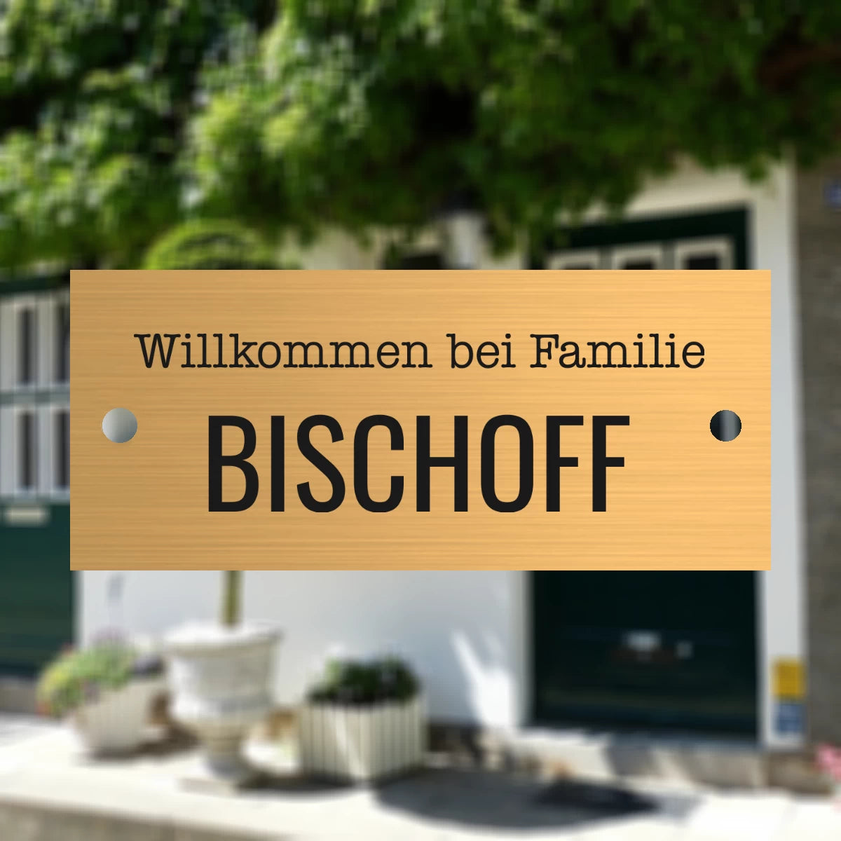 Türschild aus Messing | 7x3 cm | mit Gravur