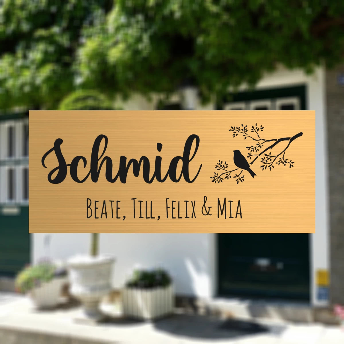 Türschild aus Messing | 7x3 cm | mit Gravur