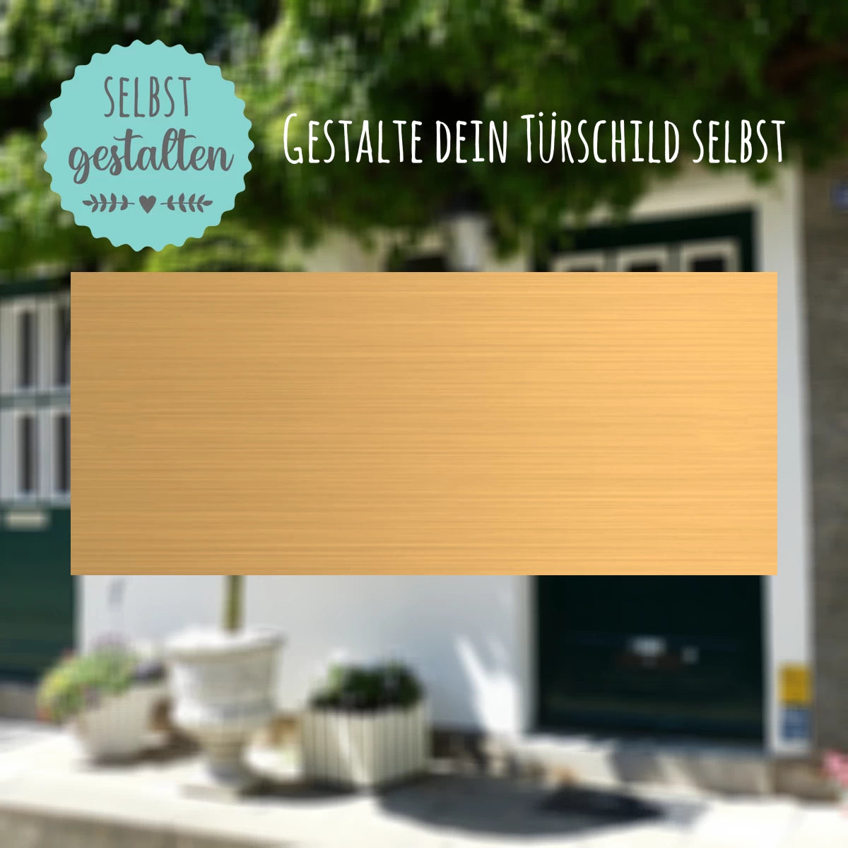 Türschild aus Messing | 7x3 cm | mit Gravur