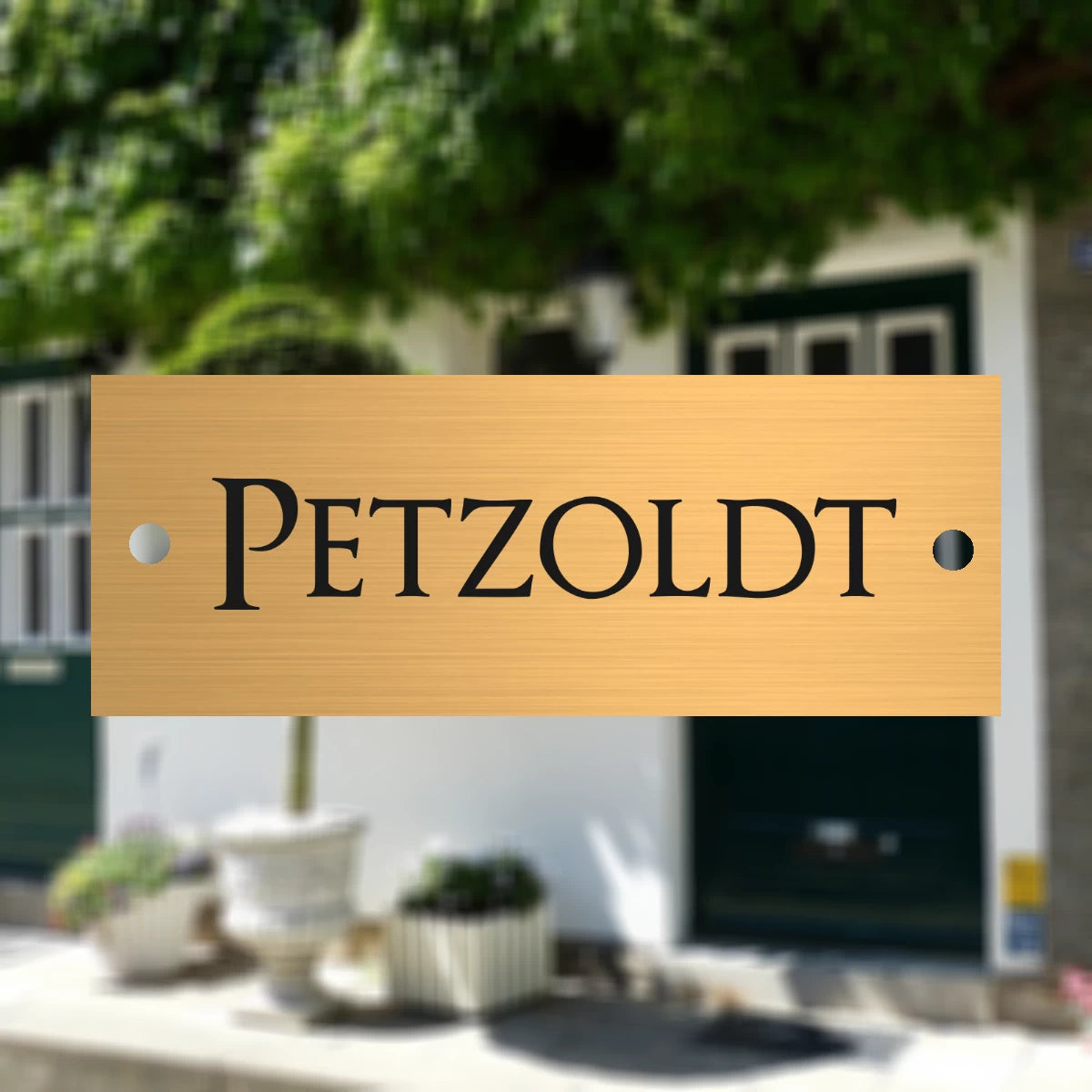 Türschild aus Messing | 8x3 cm | mit Gravur