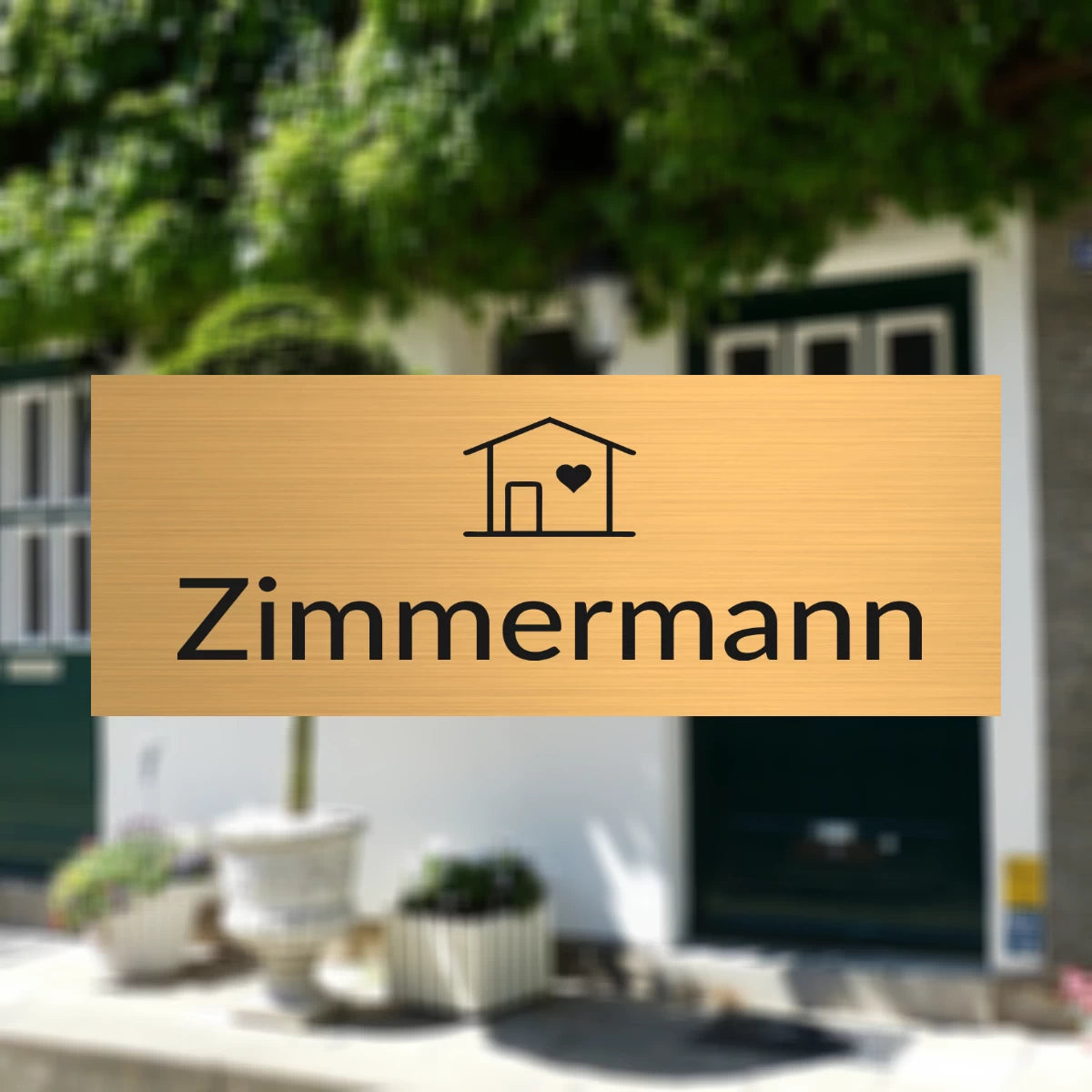 Türschild aus Messing | 8x3 cm | mit Gravur