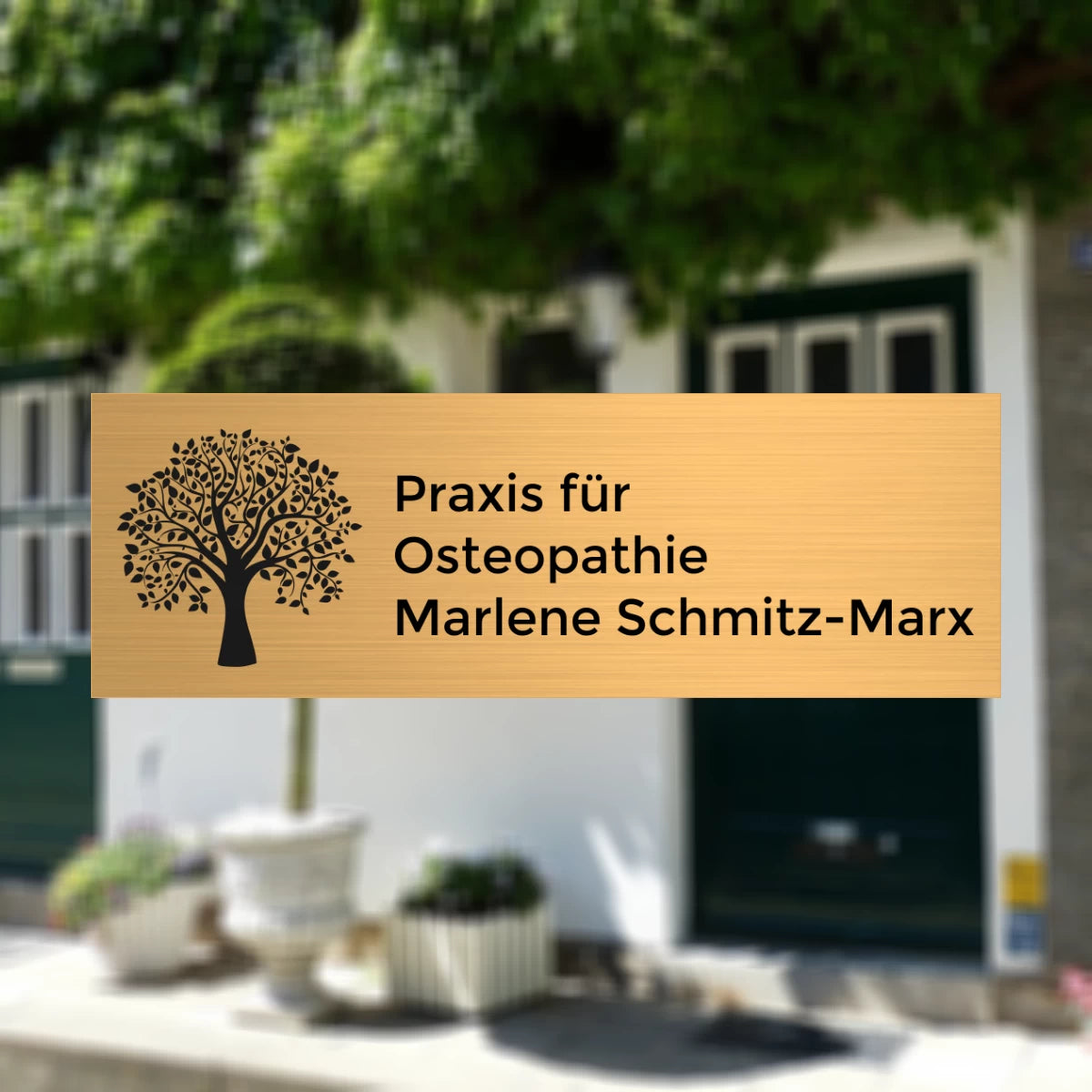 Türschild aus Messing | 9x3 cm | mit Gravur