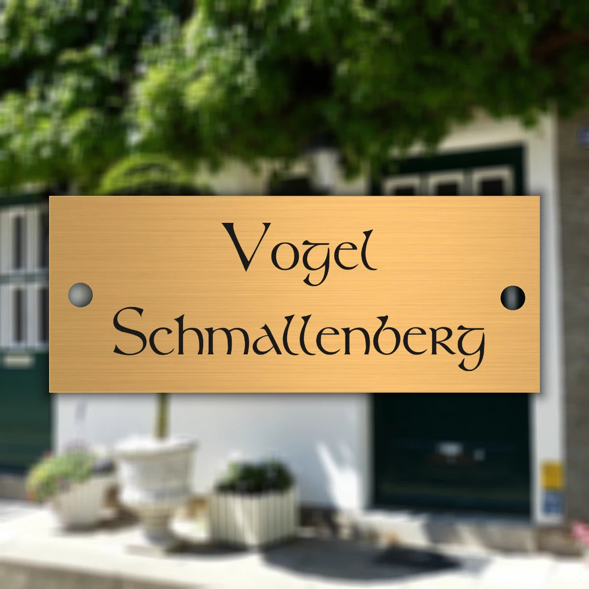 Türschild aus Messing | 10x4 cm | mit Gravur