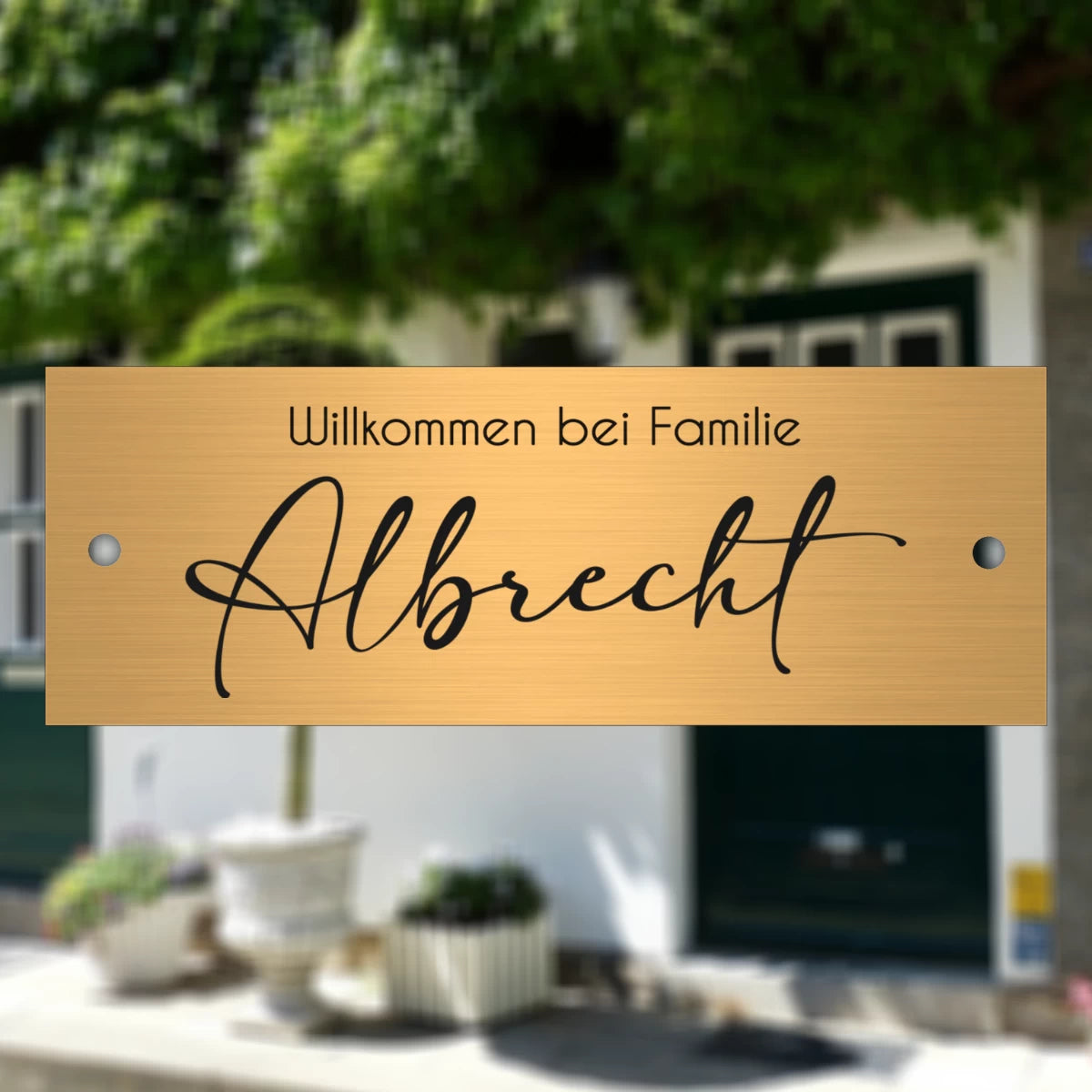 Türschild aus Messing | 14x5 cm | mit Gravur