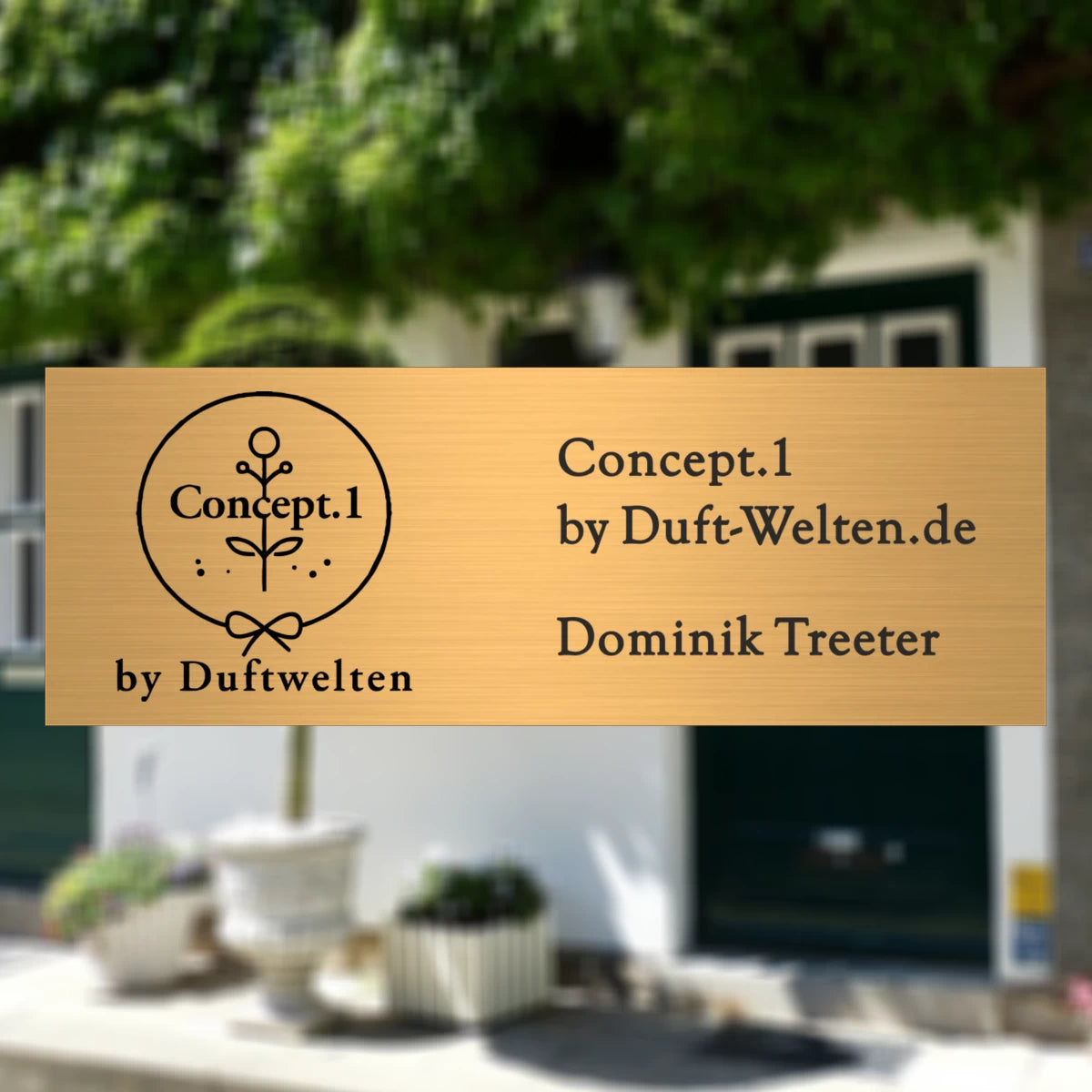 Türschild aus Messing | 14x5 cm | mit Gravur