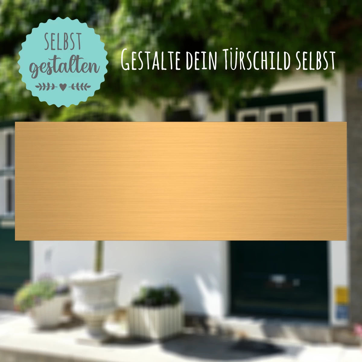 Türschild aus Messing | 14x5 cm | mit Gravur