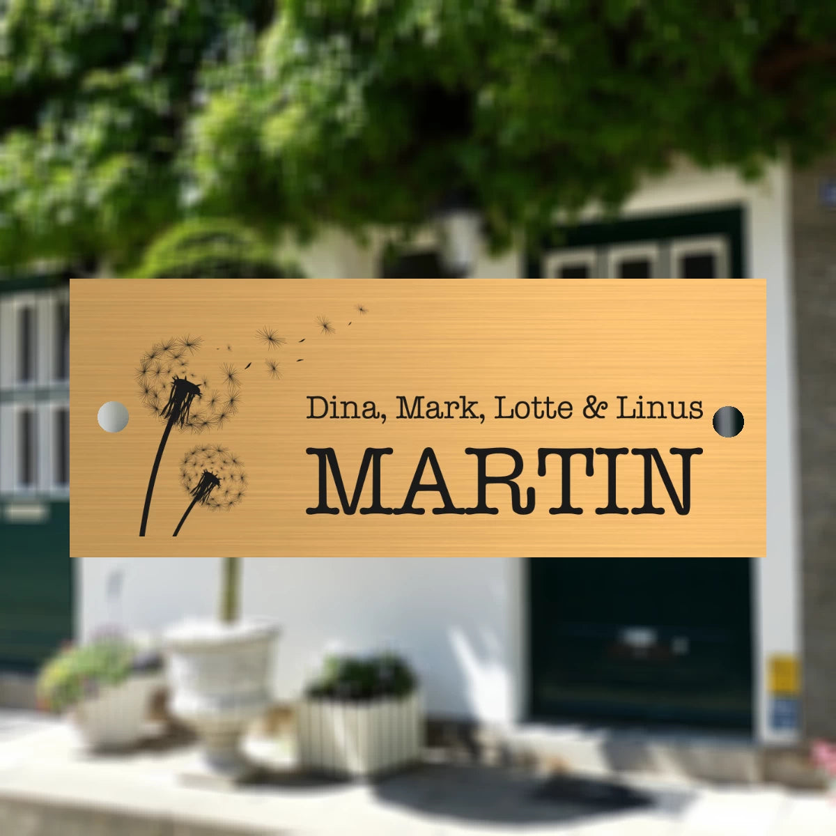 Türschild aus Messing | 15x6 cm | mit Gravur