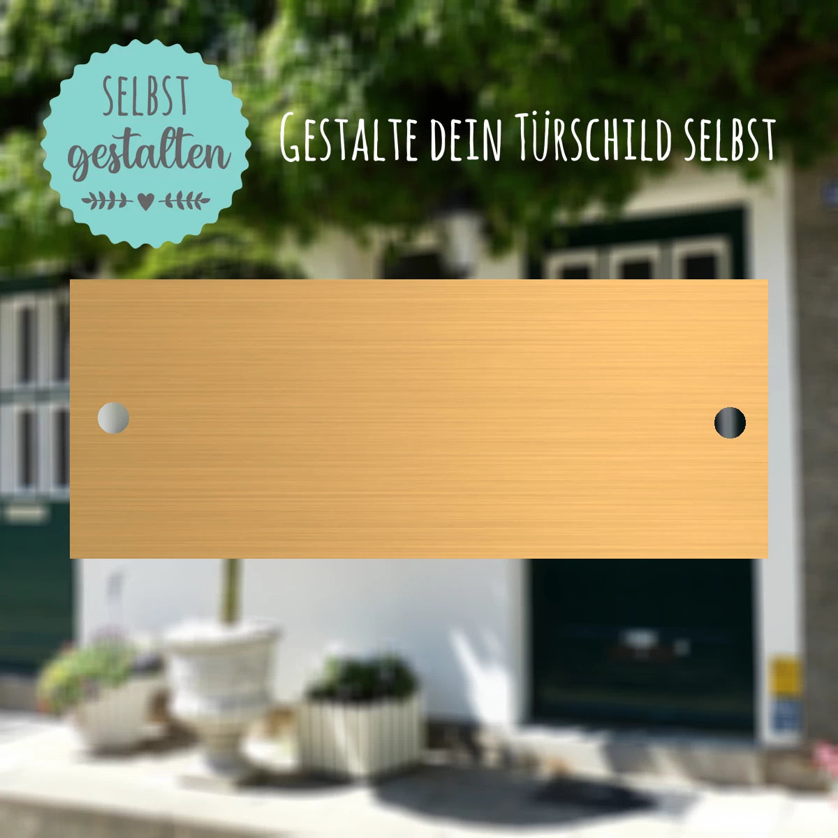 Türschild aus Messing | 15x6 cm | mit Gravur