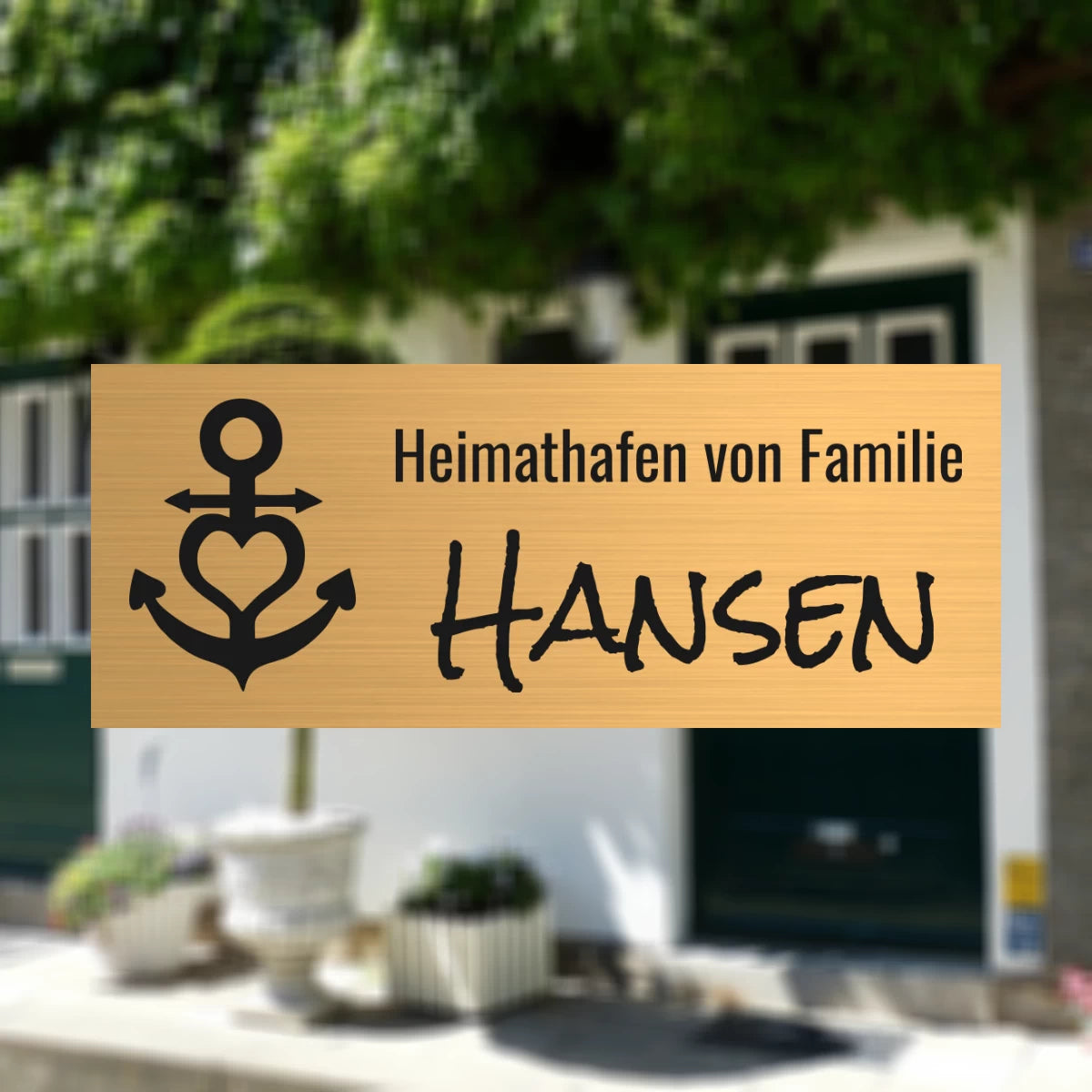 Türschild aus Messing | 15x6 cm | mit Gravur