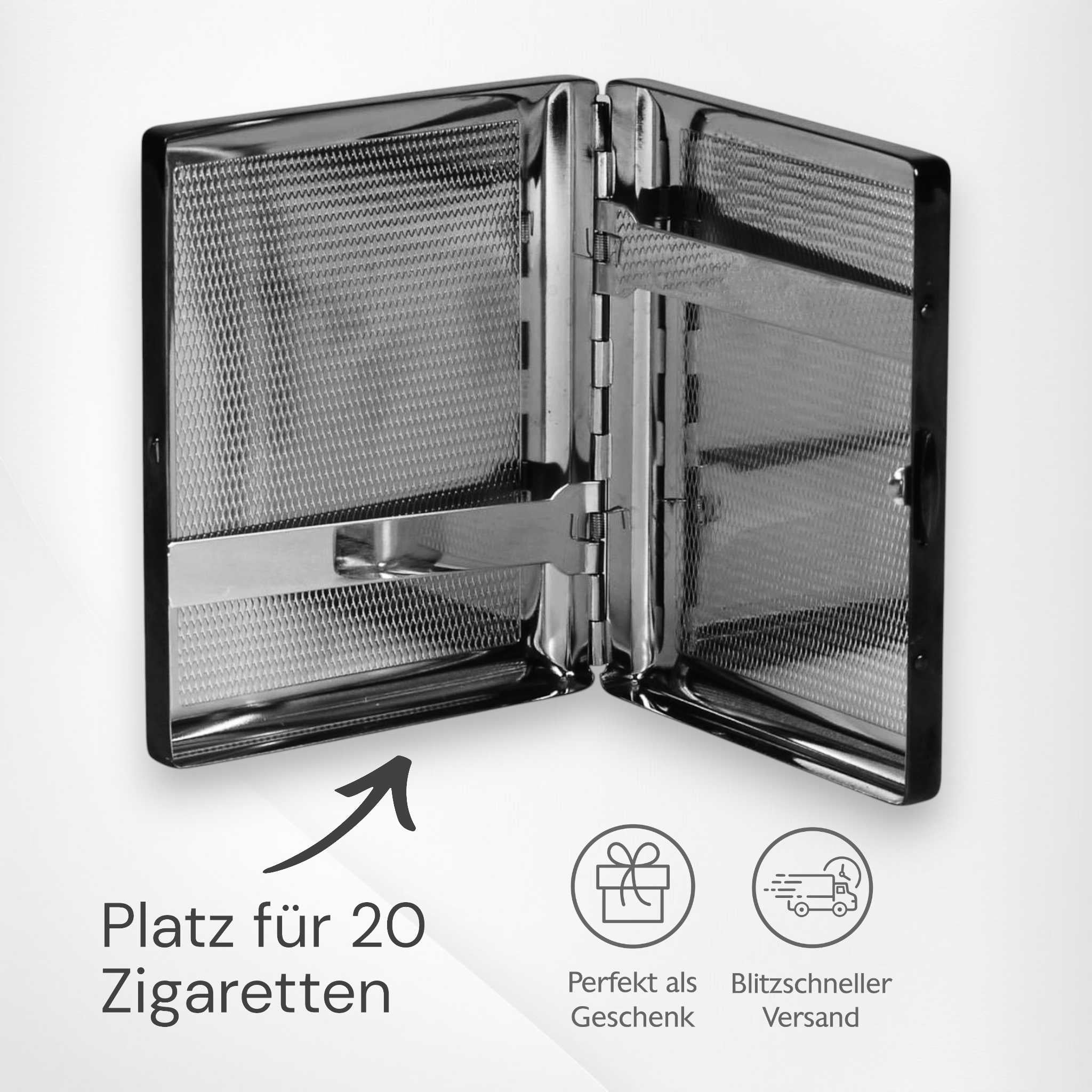 Zigarettenetui personalisiert mit Foto - schwarz